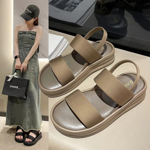 Double Strap Sling Back Sliders